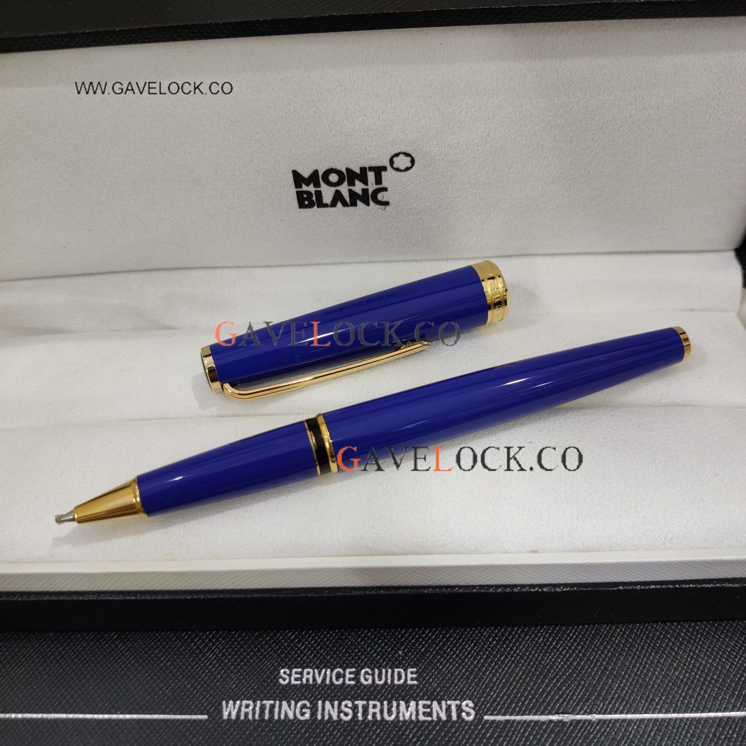 AAA Copy Montblanc PIX Blue & Gold Rollerball Pen